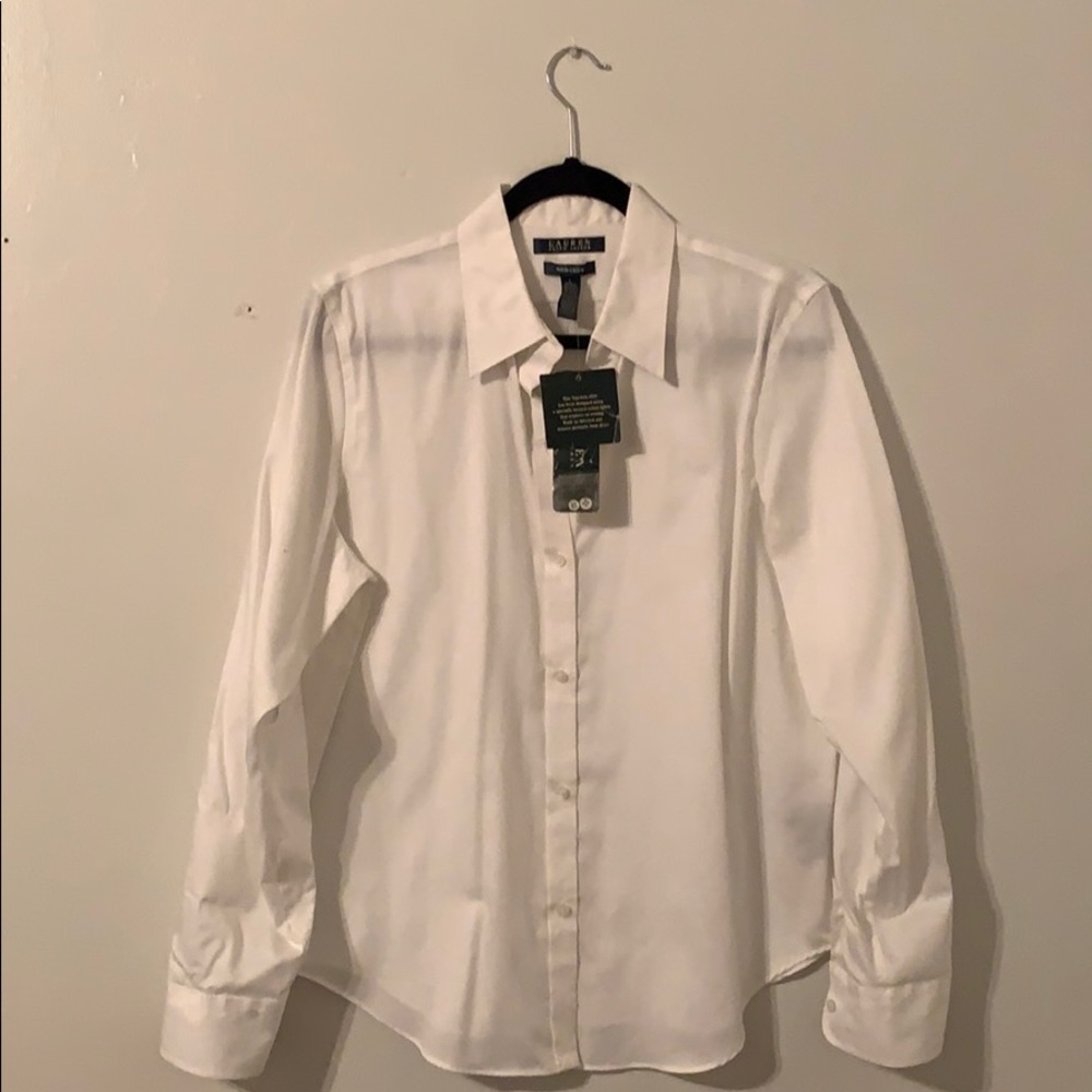 White Lauren Ralph Lauren button up.
